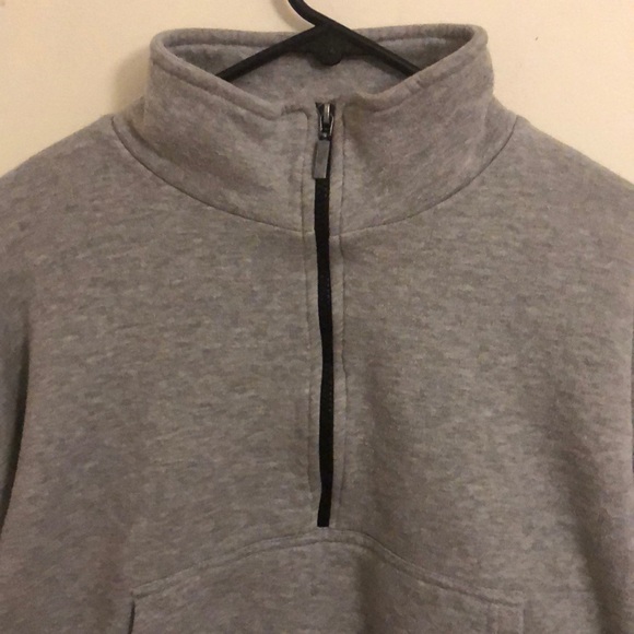 PrettyLittleThing Recycled Ash Gray Oversized Zip Front Sweat - Picture 5 of 9